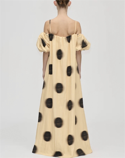 Stine Goya - Romantic Volume Strap Kjole - Dots In Motion